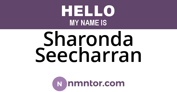 Sharonda Seecharran