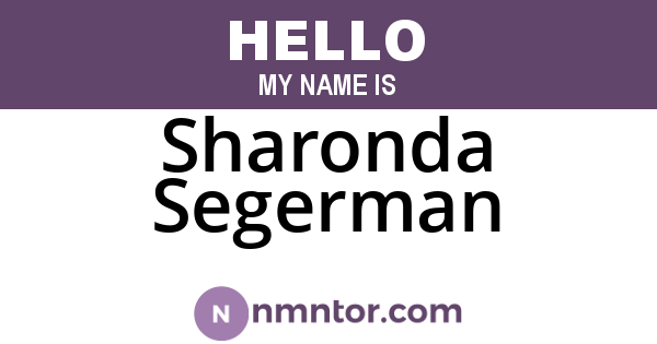 Sharonda Segerman
