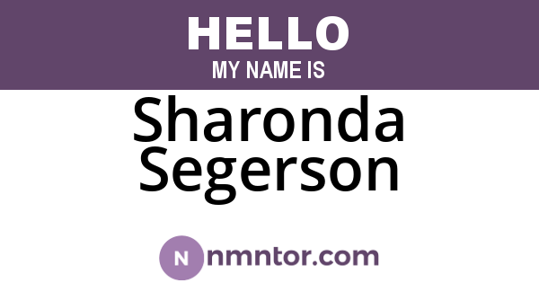 Sharonda Segerson