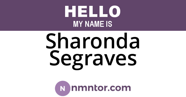 Sharonda Segraves