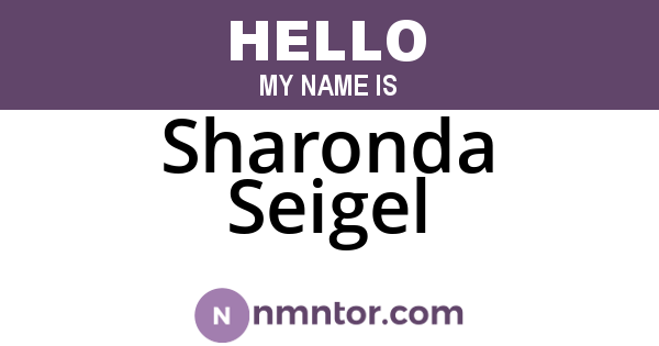 Sharonda Seigel