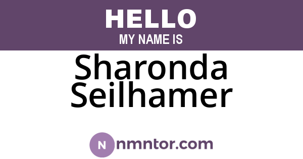 Sharonda Seilhamer