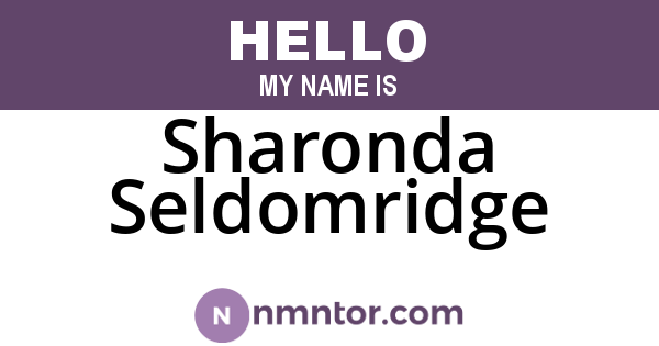 Sharonda Seldomridge