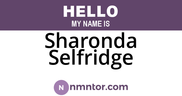 Sharonda Selfridge