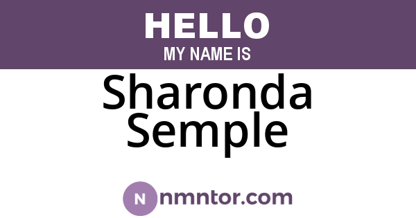 Sharonda Semple