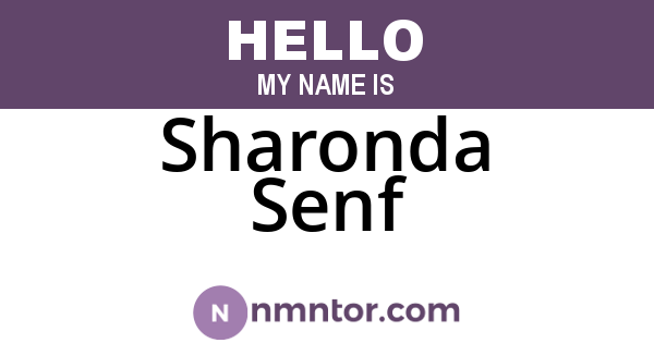 Sharonda Senf