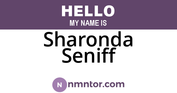 Sharonda Seniff