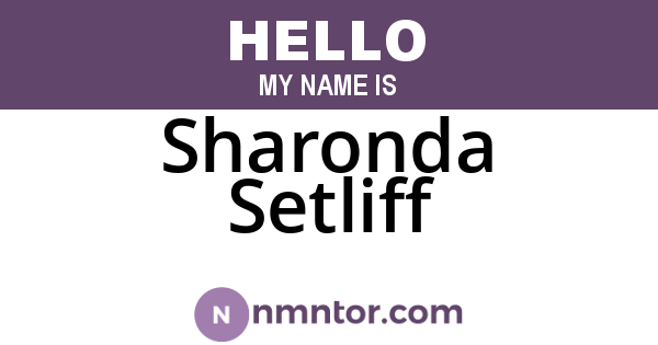 Sharonda Setliff