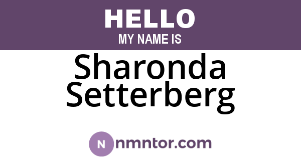 Sharonda Setterberg