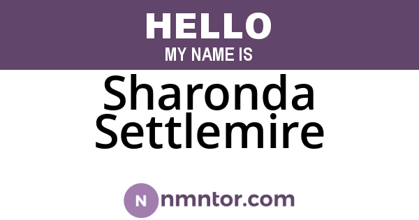 Sharonda Settlemire