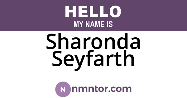 Sharonda Seyfarth