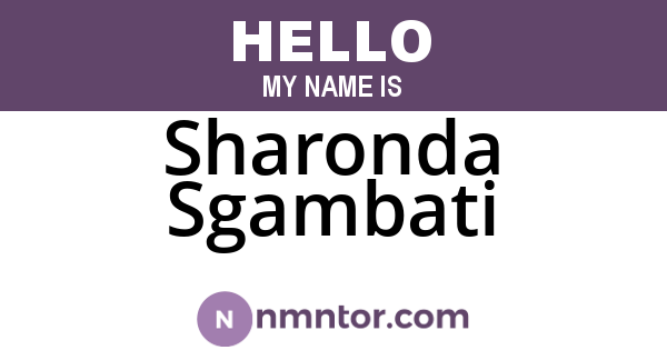 Sharonda Sgambati