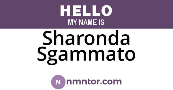 Sharonda Sgammato