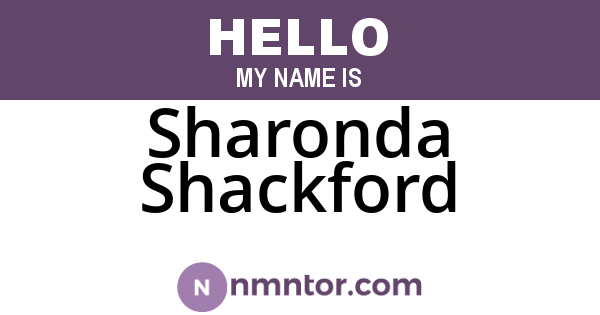 Sharonda Shackford