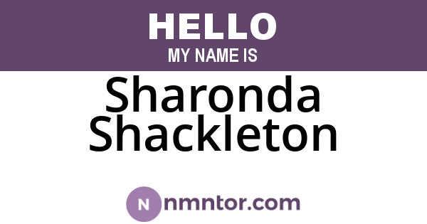 Sharonda Shackleton