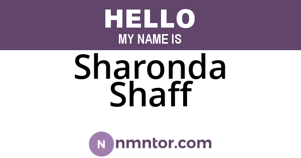 Sharonda Shaff