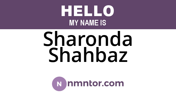Sharonda Shahbaz