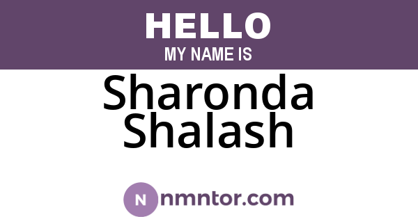 Sharonda Shalash