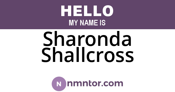 Sharonda Shallcross
