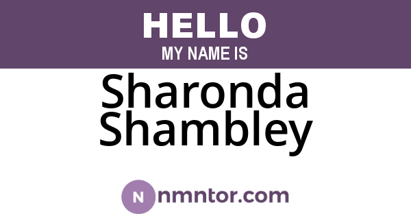 Sharonda Shambley