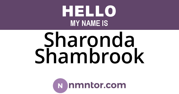 Sharonda Shambrook