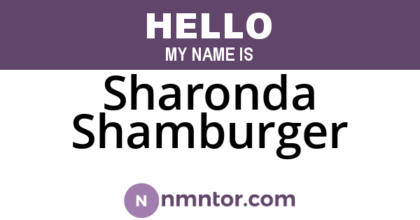 Sharonda Shamburger