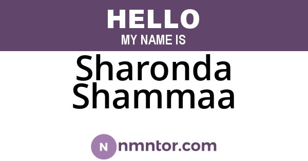 Sharonda Shammaa