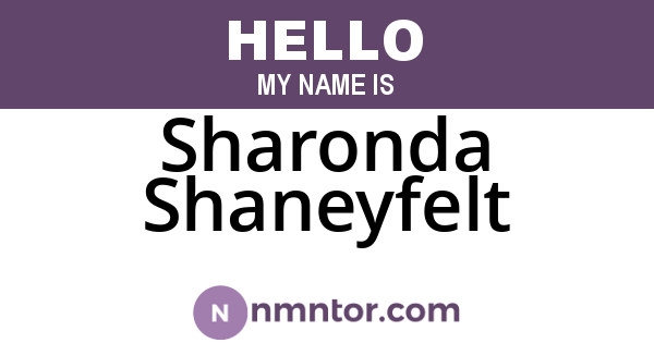 Sharonda Shaneyfelt