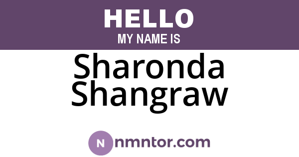 Sharonda Shangraw