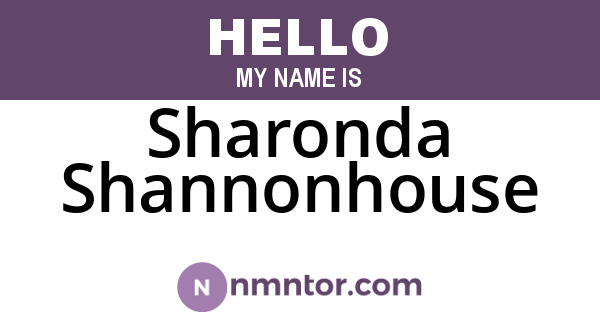 Sharonda Shannonhouse