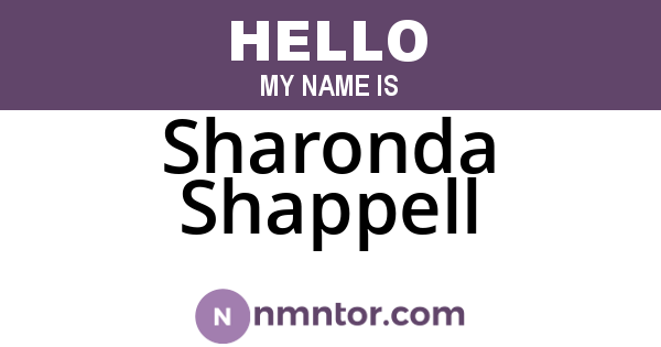 Sharonda Shappell