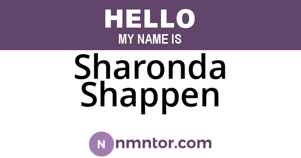 Sharonda Shappen