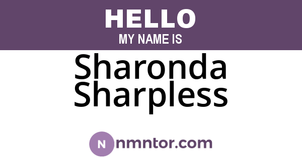 Sharonda Sharpless