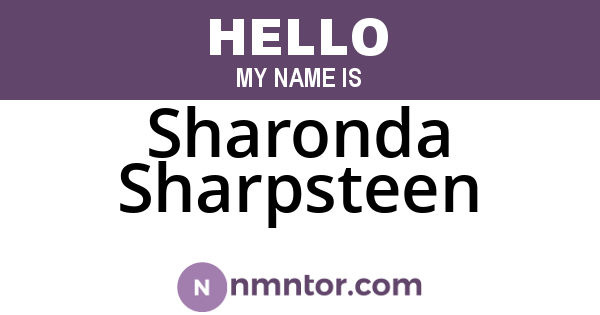Sharonda Sharpsteen