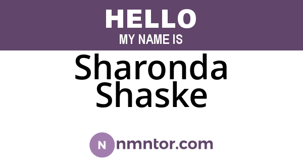 Sharonda Shaske