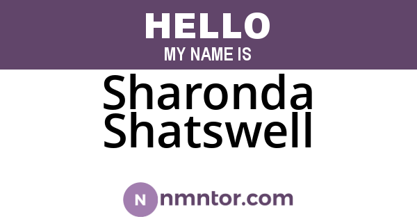 Sharonda Shatswell