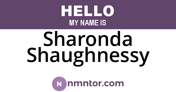 Sharonda Shaughnessy