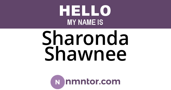 Sharonda Shawnee