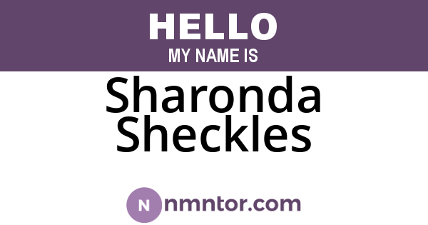 Sharonda Sheckles