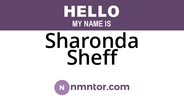 Sharonda Sheff