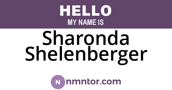 Sharonda Shelenberger