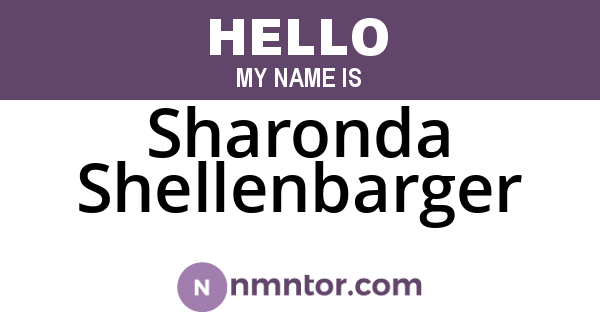 Sharonda Shellenbarger
