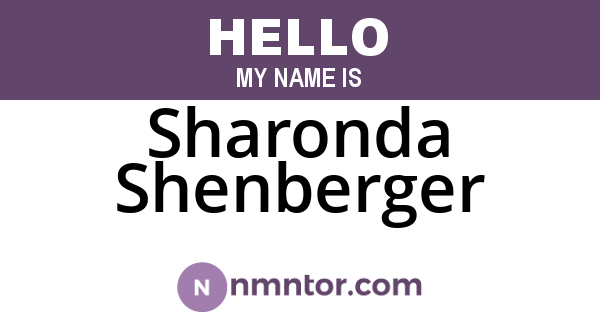 Sharonda Shenberger