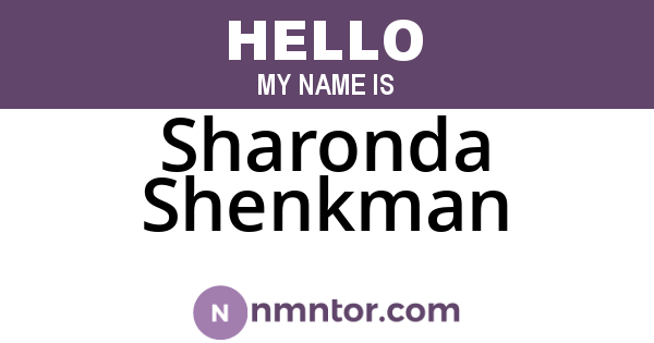 Sharonda Shenkman