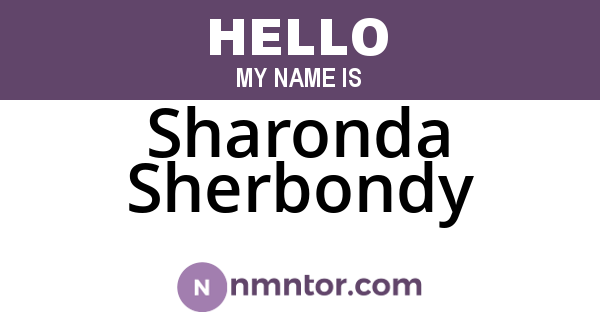 Sharonda Sherbondy