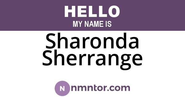 Sharonda Sherrange