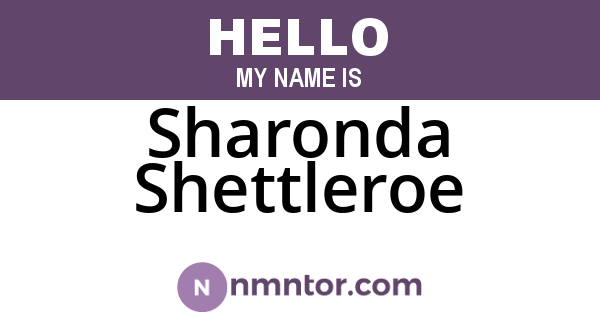 Sharonda Shettleroe