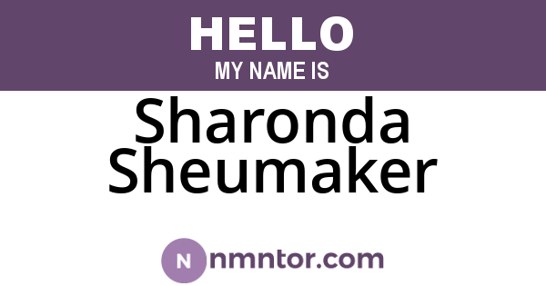 Sharonda Sheumaker
