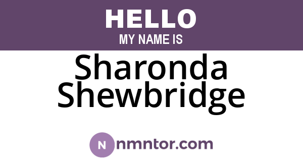 Sharonda Shewbridge