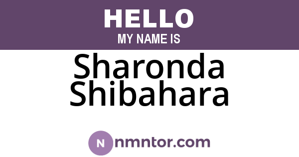 Sharonda Shibahara